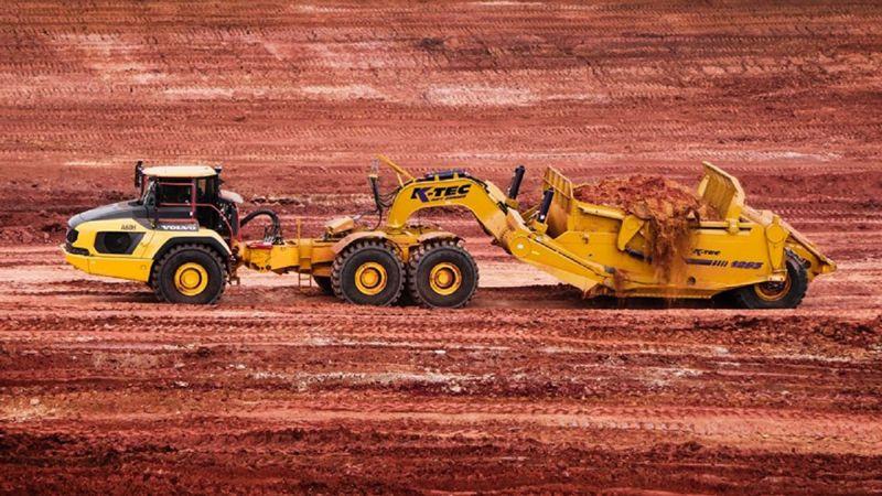 K-Tec Scraper on red dirt.